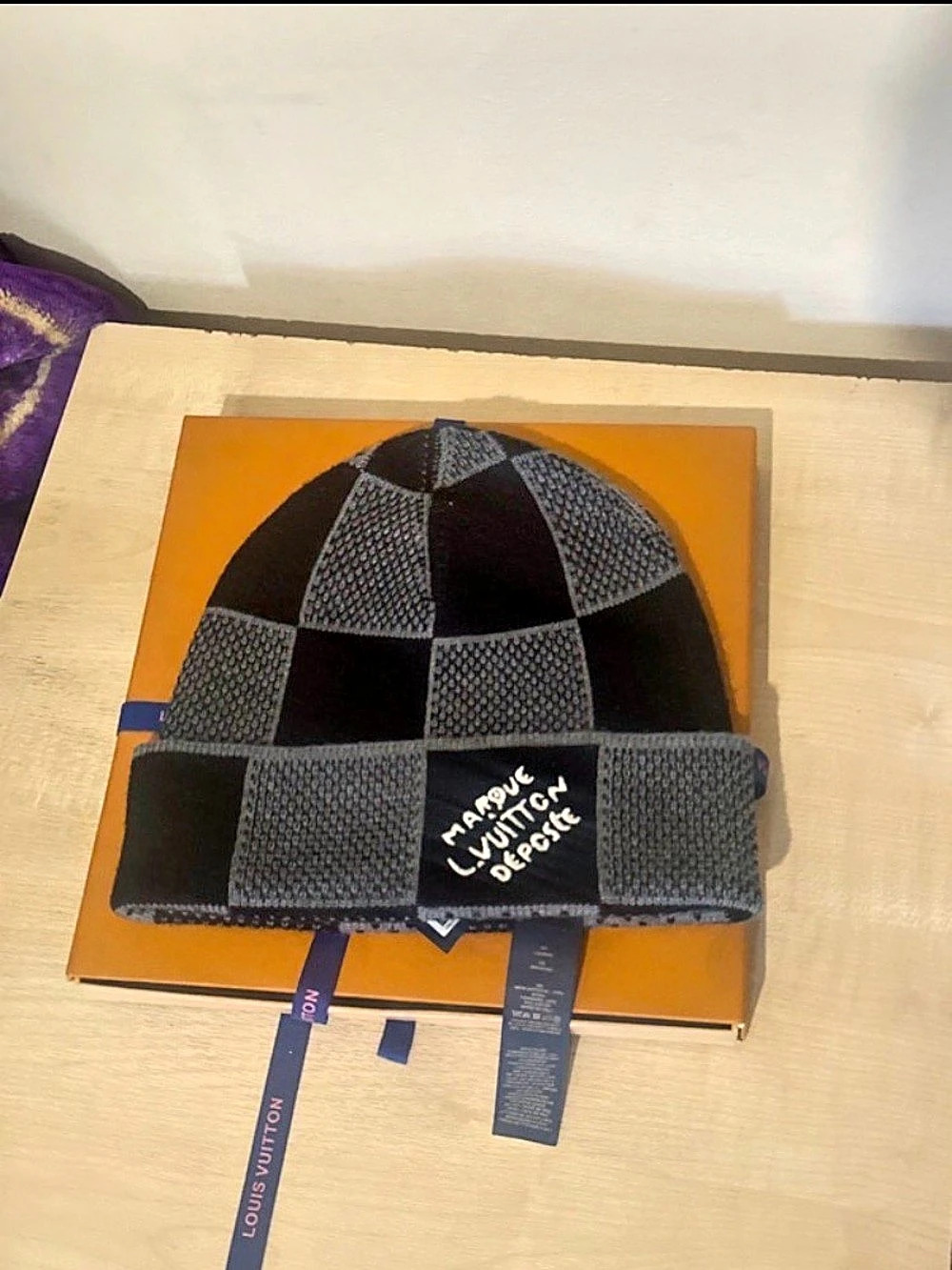 Louis Vuitton Damier Heritage Beanie Black & Gray